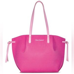 Juicy Couture Fuchsia Tote Bag NWT Pink Faux Suede